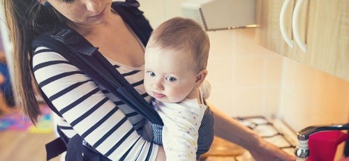 min baby tæt på min krop