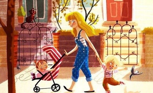 at opdrage et barn alene