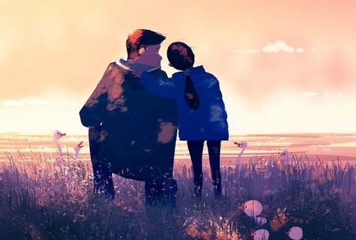 far og datter bruger kvalitetstid sammen