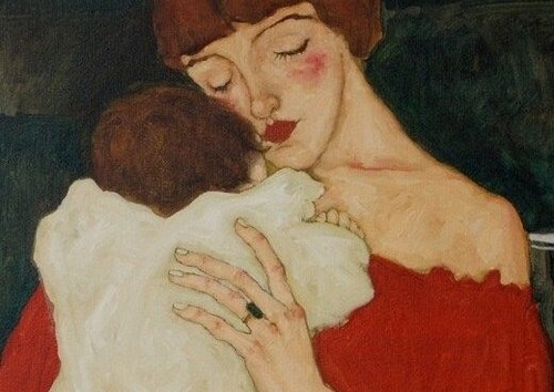 mor krammer sin baby