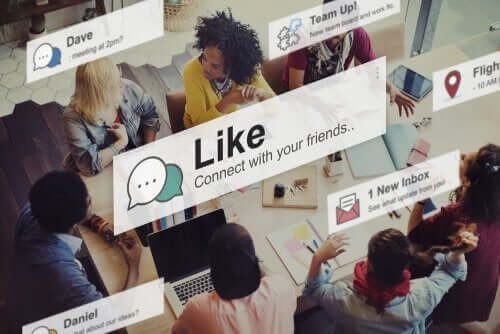 Notifikationer fra de sociale medier