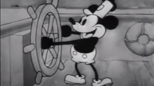 gammelt klip med mickey mouse