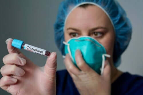 En prøve på coronavirus 