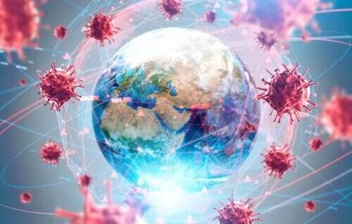 Coronavirussen har spredt sig til hele verden 