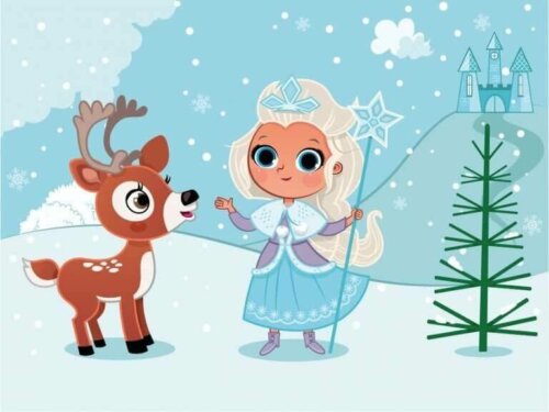 animation af prinsesse og rensdyr