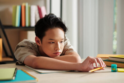 Dreng keder sig i skolen